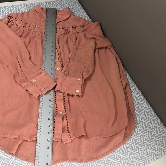 Free People Chemise Katie Bird Shirt Medium - Picture 11 of 11